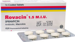 Rovacine Spiramycin Film Coated Tablet Asia Pharmaceutical Industries Rovacine Spiramycin Film Coated Tablet Asia Pharmaceutical Industries